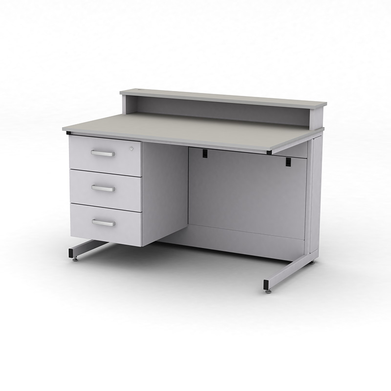 Стіл для викладача ЕКСПЕРТ з надбудовою та шухлядами ліворуч, арт. 141-14.115